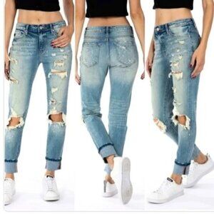 KanCan Shelly Distressed High Waist Jeans